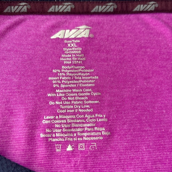 Avia Workout Long Sleeve Vented Tee. Size XXL - Picture 5 of 7